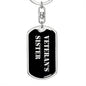 Veteran's Sister v2 - Luxury Dog Tag Keychain