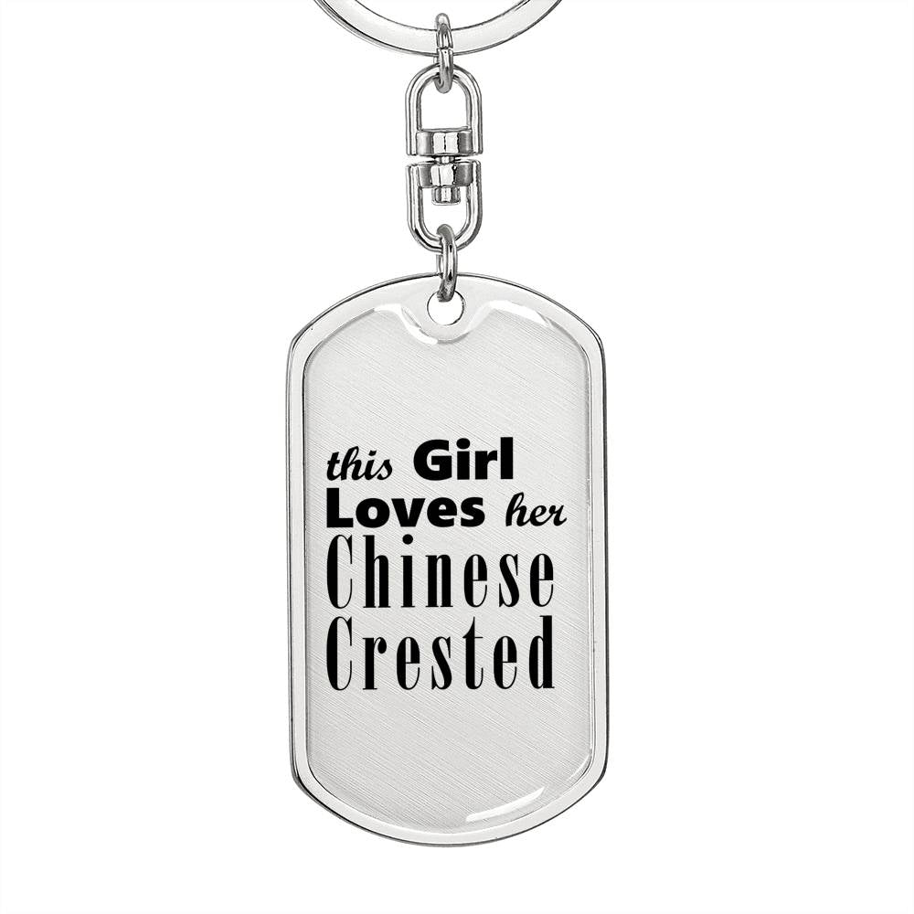 Chinese Crested - Luxury Dog Tag Keychain