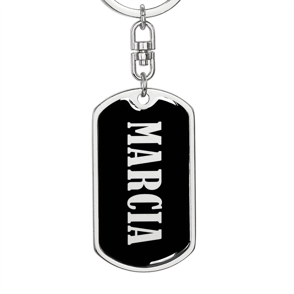 Marcia v02 - Luxury Dog Tag Keychain