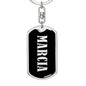 Marcia v02 - Luxury Dog Tag Keychain