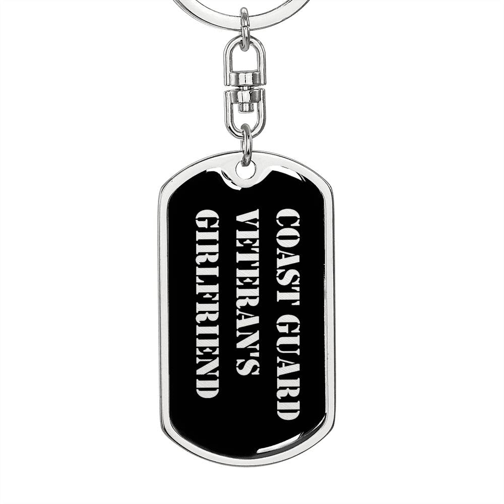 Coast Guard Veteran's Girlfriend v2 - Luxury Dog Tag Keychain