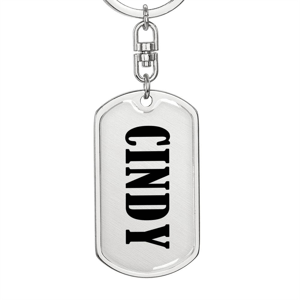 Cindy v01 - Luxury Dog Tag Keychain