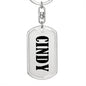 Cindy v01 - Luxury Dog Tag Keychain