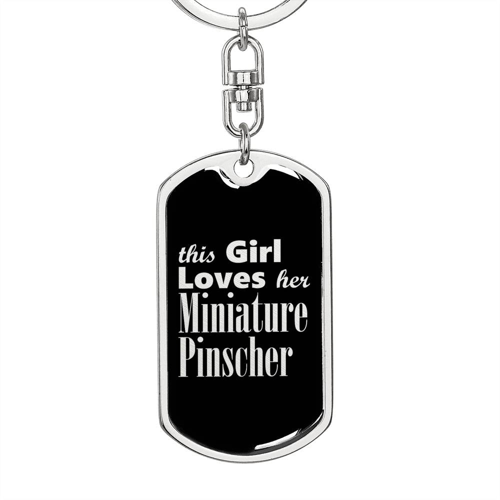 Miniature Pinscher v2 - Luxury Dog Tag Keychain
