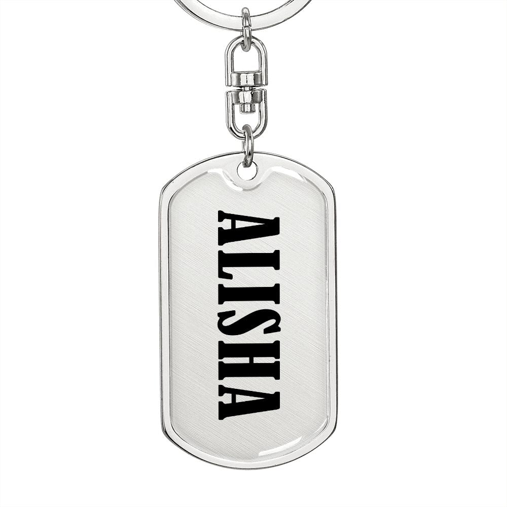 Alisha v01 - Luxury Dog Tag Keychain