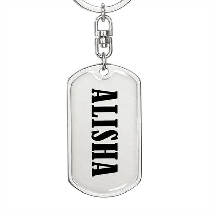 Alisha v01 - Luxury Dog Tag Keychain