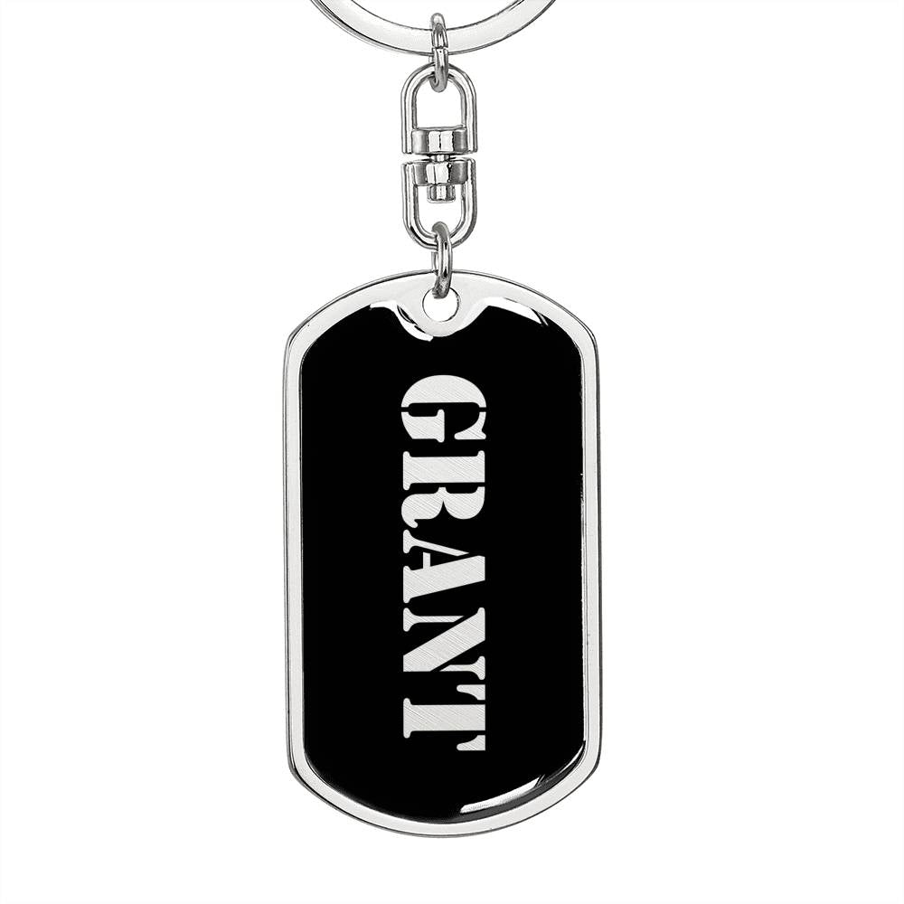 Grant v3 - Luxury Dog Tag Keychain