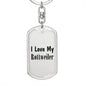 Love My Rottweiler - Luxury Dog Tag Keychain