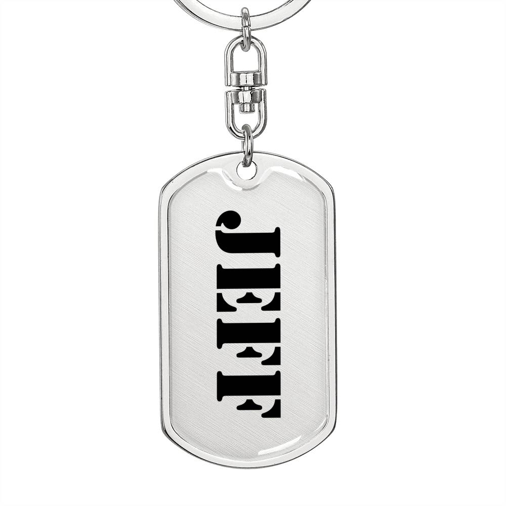 Jeff - Luxury Dog Tag Keychain