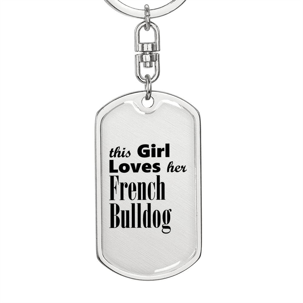 French Bulldog - Luxury Dog Tag Keychain