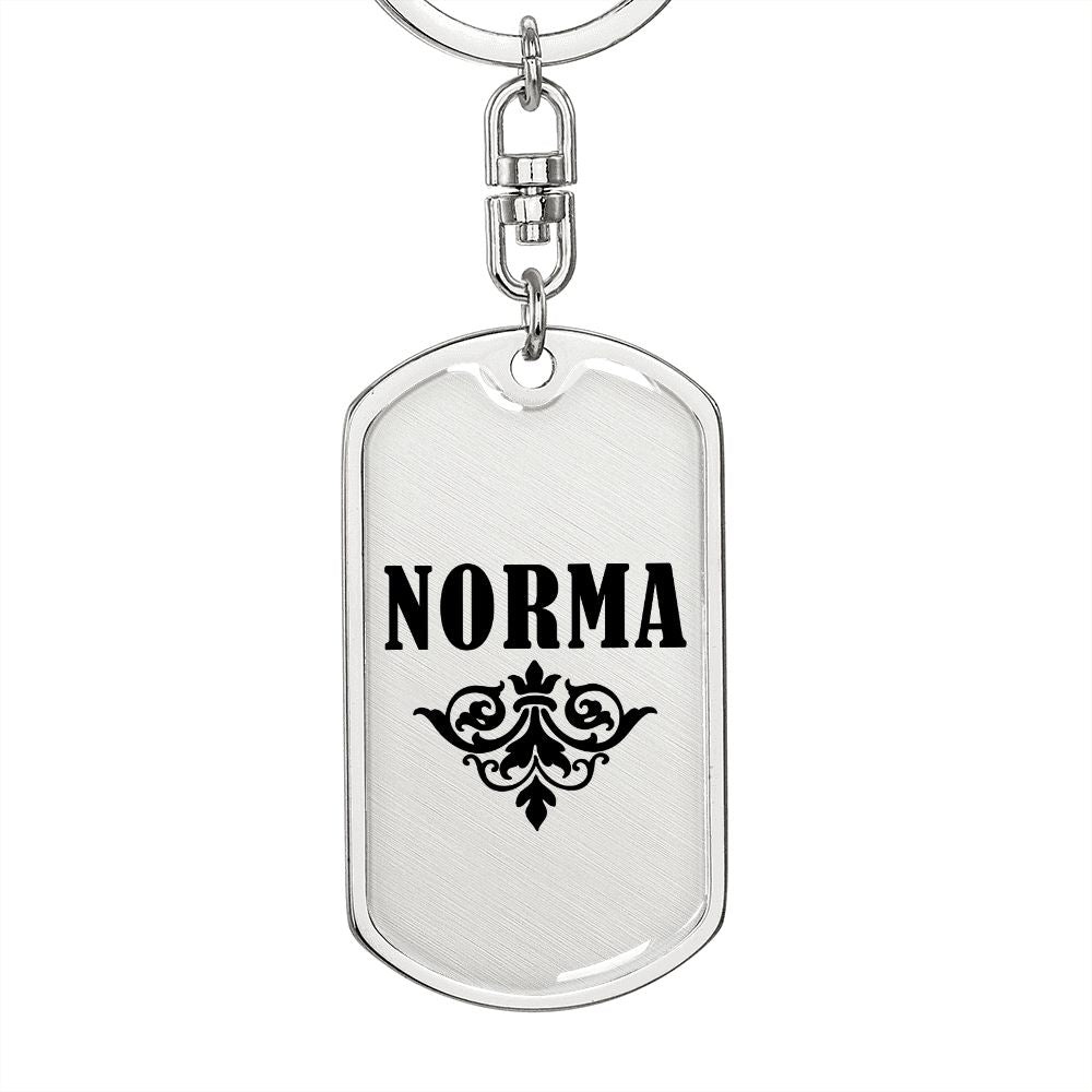 Norma v01a - Luxury Dog Tag Keychain