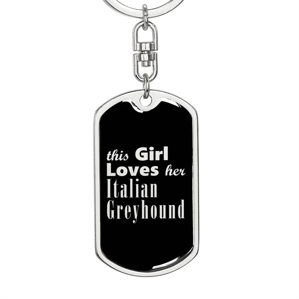 Italian Greyhound v2 - Luxury Dog Tag Keychain