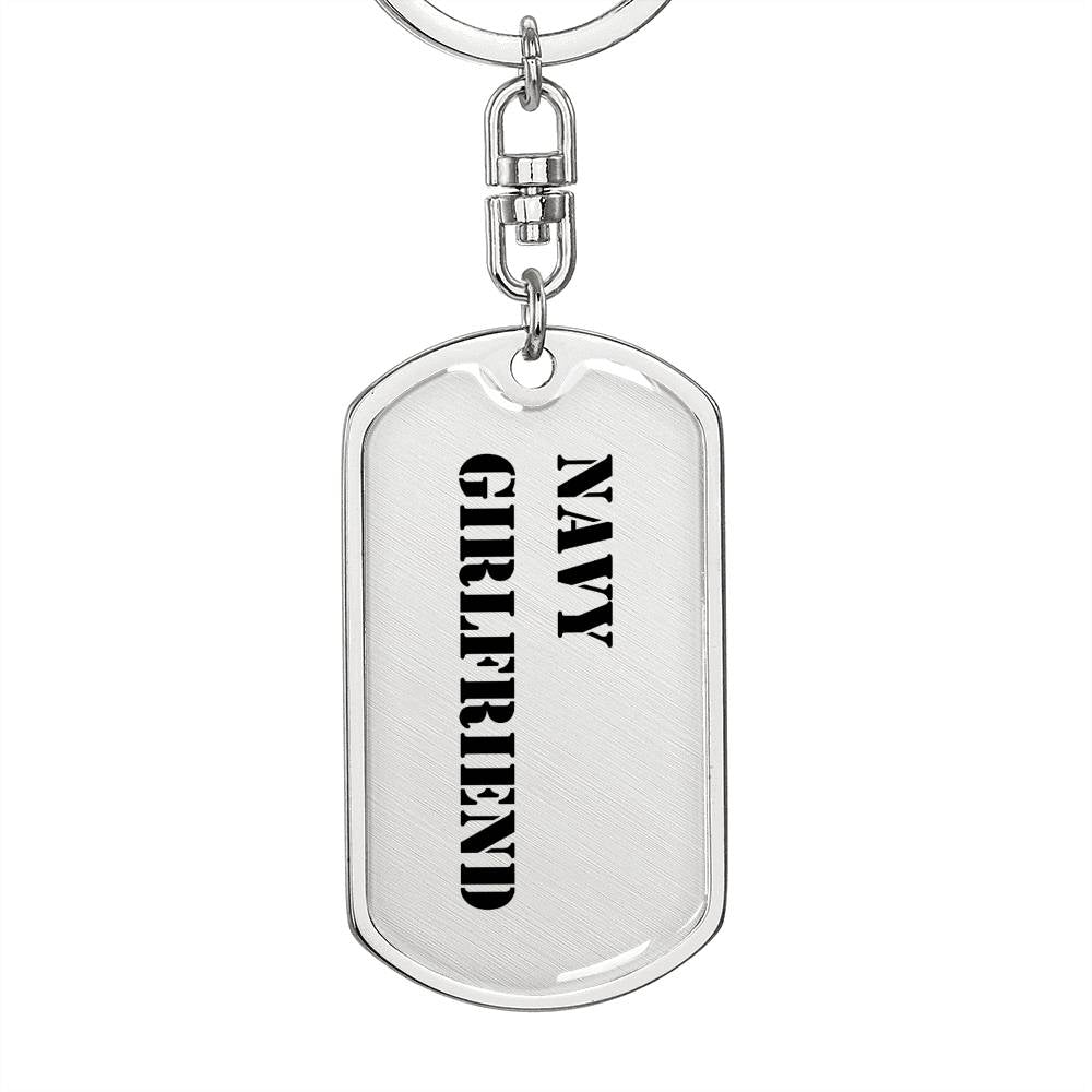 Navy Girlfriend - Luxury Dog Tag Keychain
