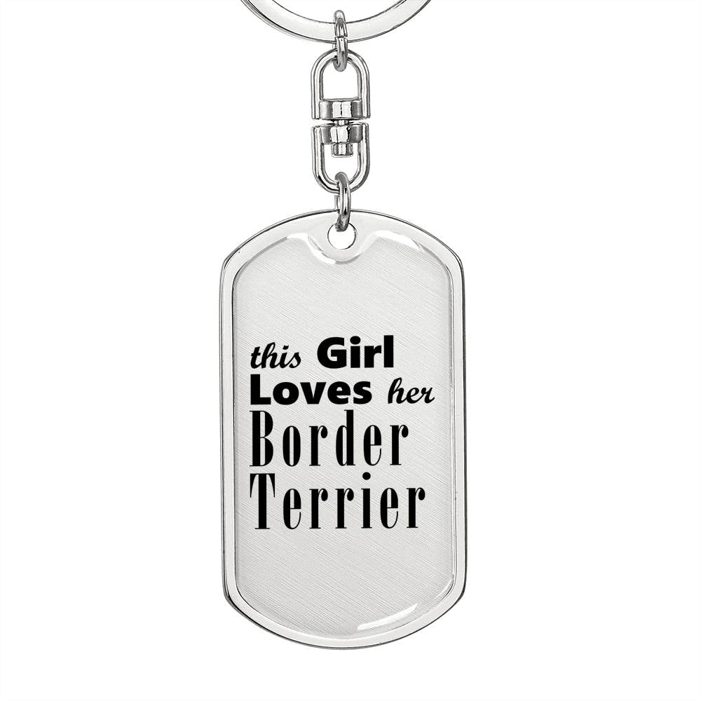 Border Terrier - Luxury Dog Tag Keychain