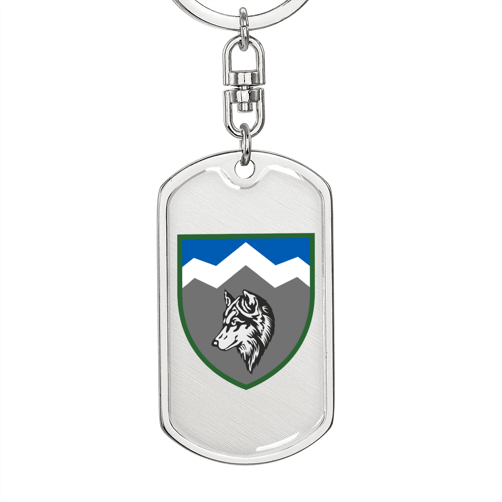 8th Mountain Assault Battalion (Ukraine) - Luxury Dog Tag Keychain