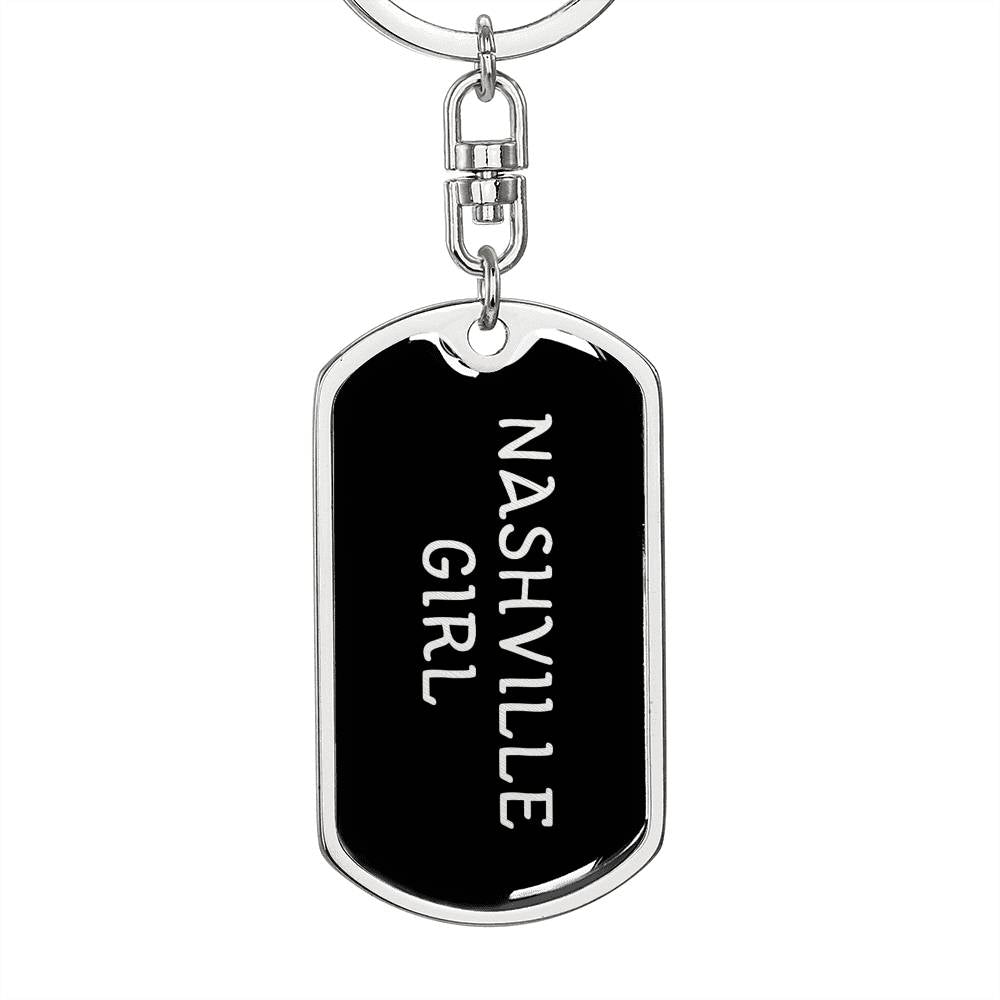 Nashville Girl v5 - Luxury Dog Tag Keychain