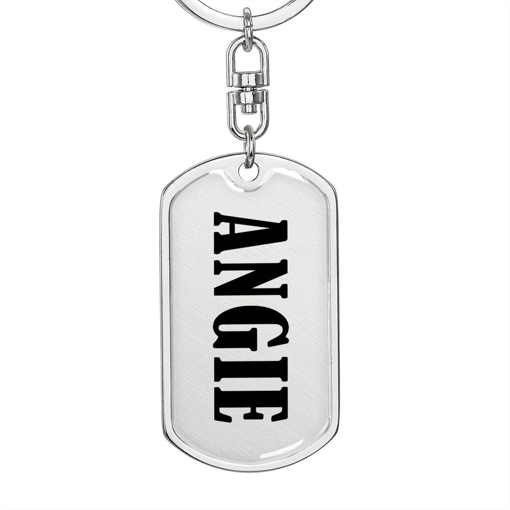 Angie v01 - Luxury Dog Tag Keychain
