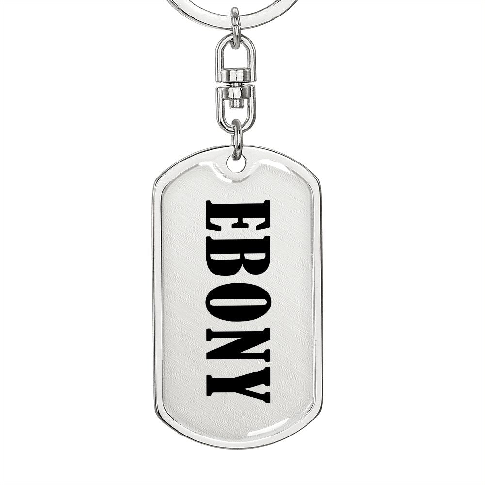 Ebony v01 - Luxury Dog Tag Keychain