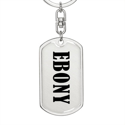 Ebony v01 - Luxury Dog Tag Keychain