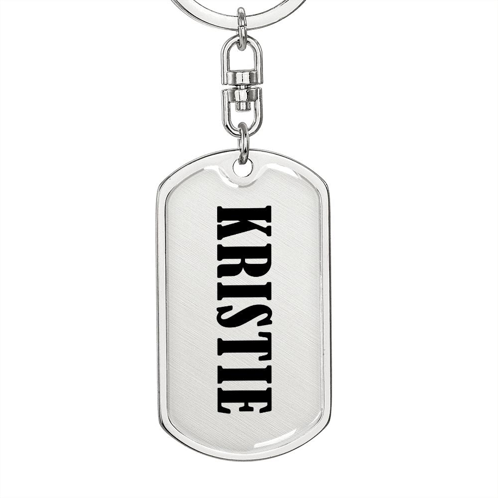 Kristie v01 - Luxury Dog Tag Keychain