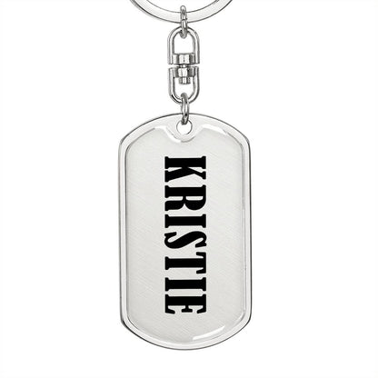 Kristie v01 - Luxury Dog Tag Keychain