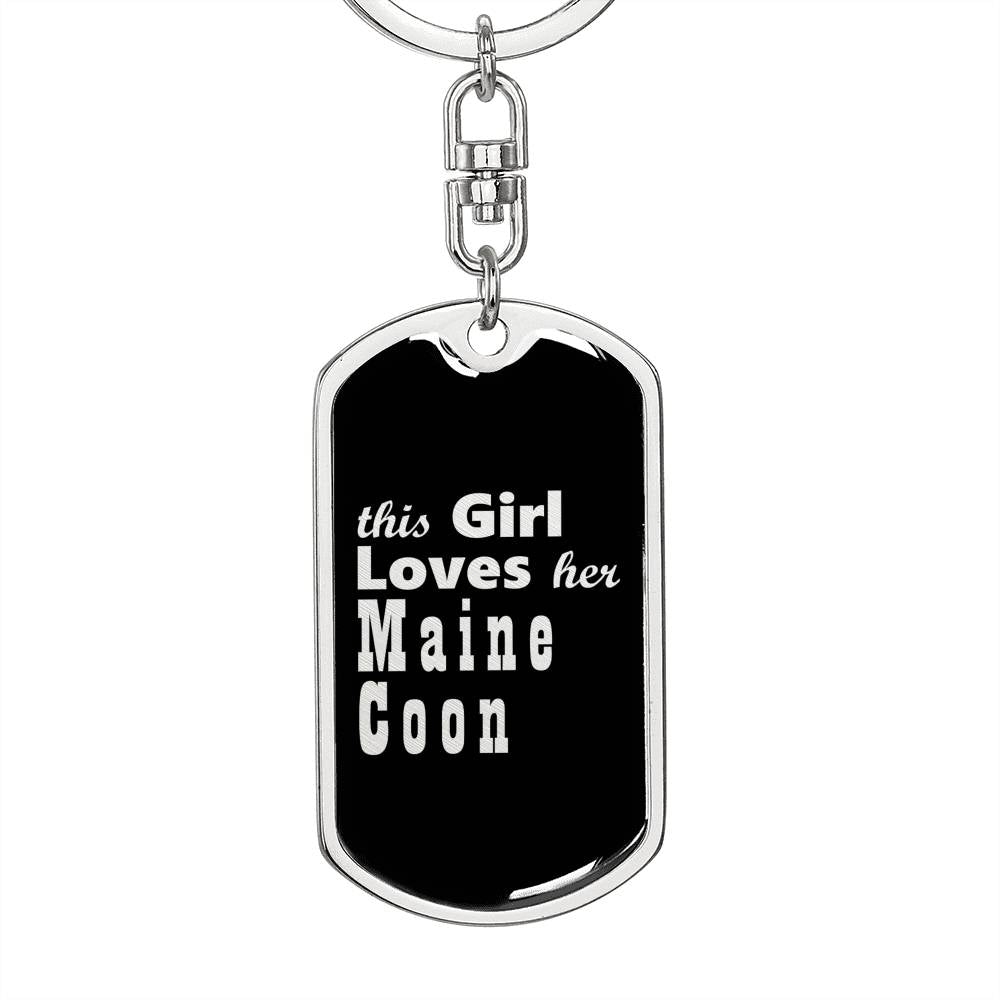 Maine Coon v2 - Luxury Dog Tag Keychain