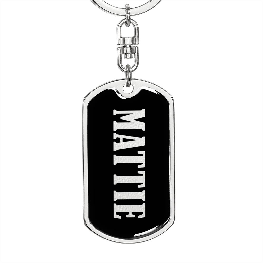 Mattie v02 - Luxury Dog Tag Keychain
