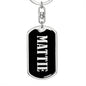 Mattie v02 - Luxury Dog Tag Keychain