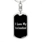 Love My Newfoundland v2 - Luxury Dog Tag Keychain