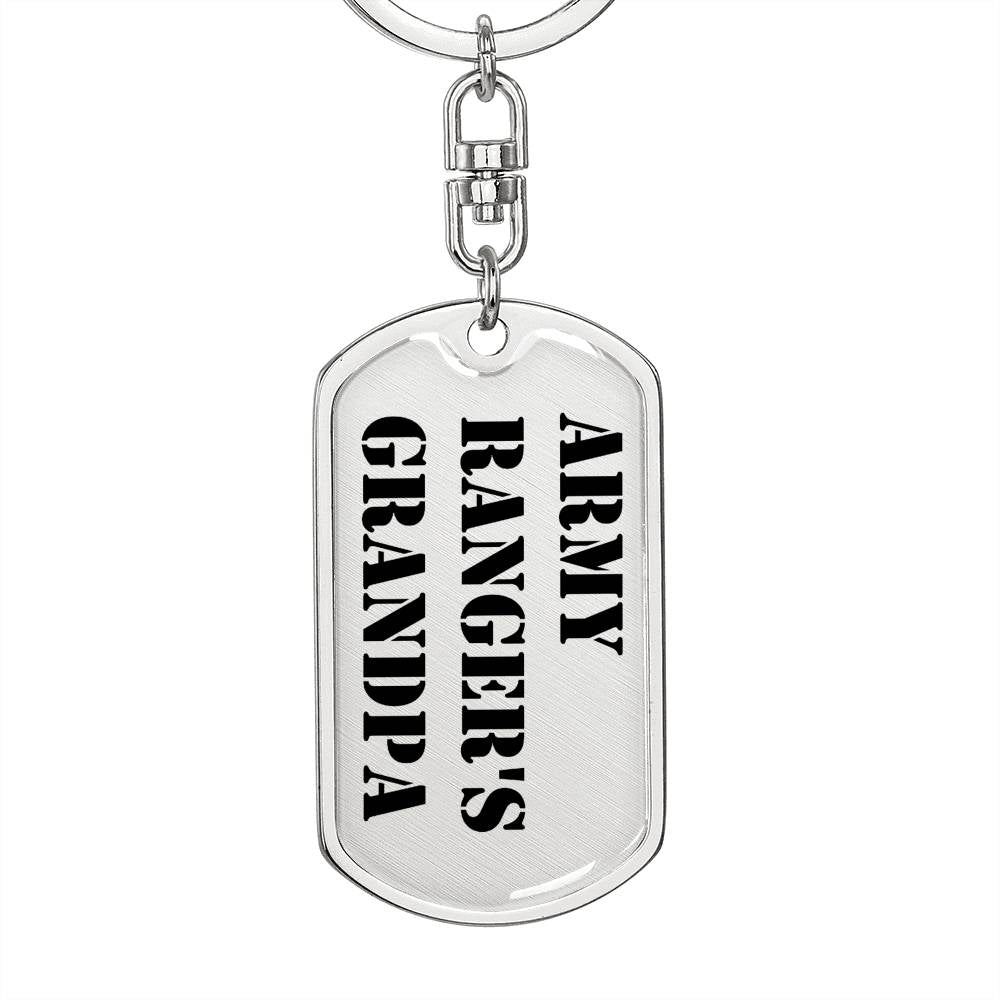 Army Ranger's Grandpa - Luxury Dog Tag Keychain