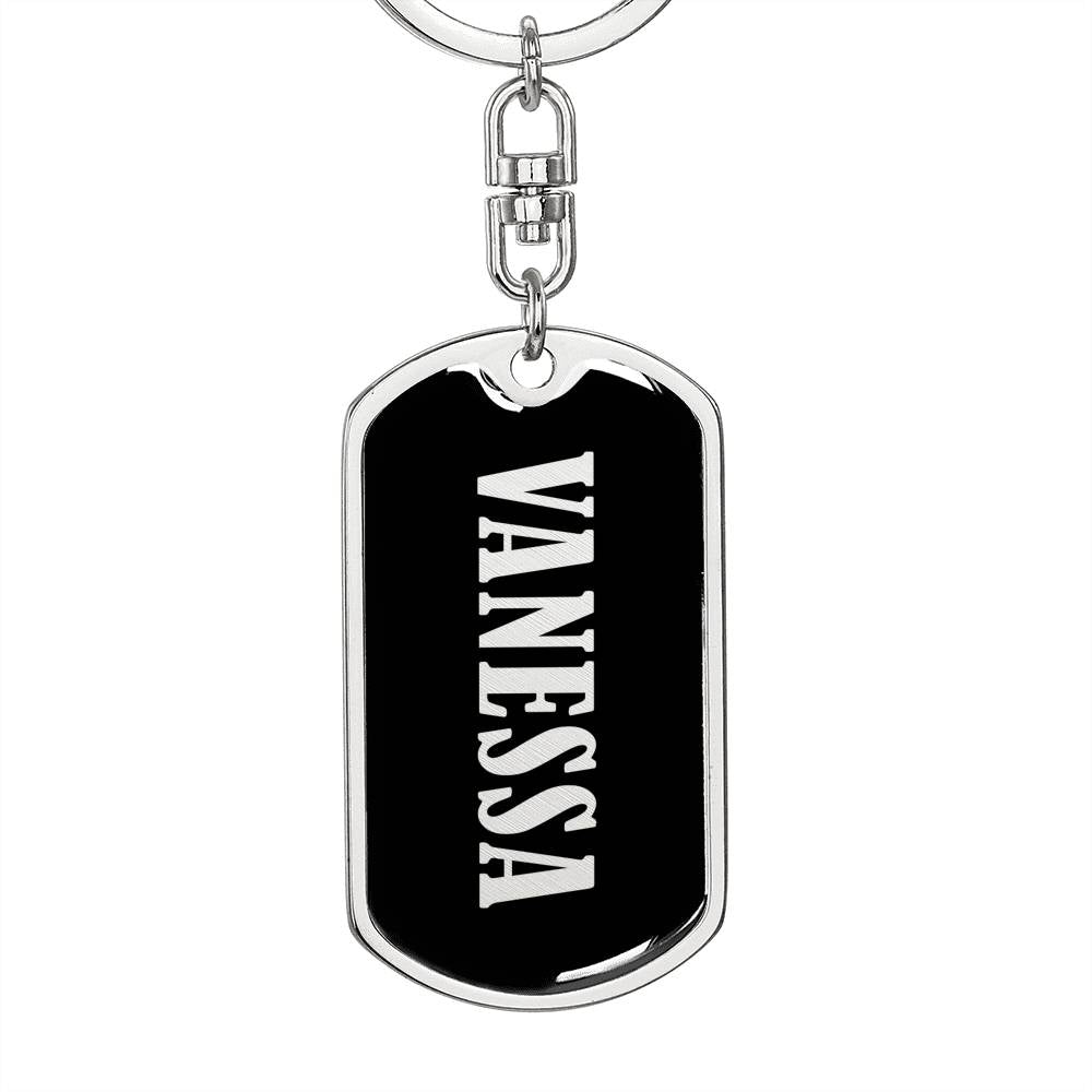 Vanessa v02 - Luxury Dog Tag Keychain