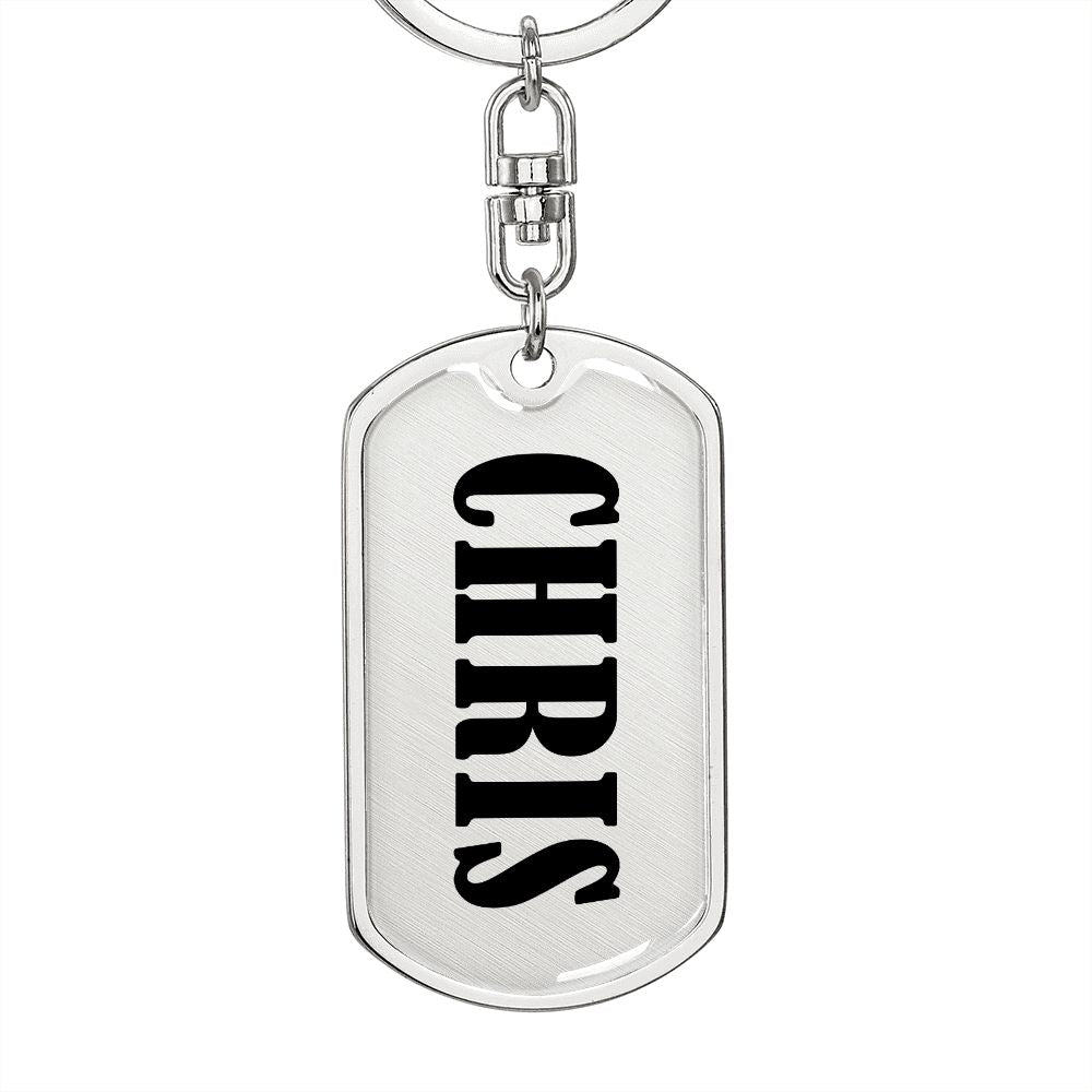Chris v01 - Luxury Dog Tag Keychain