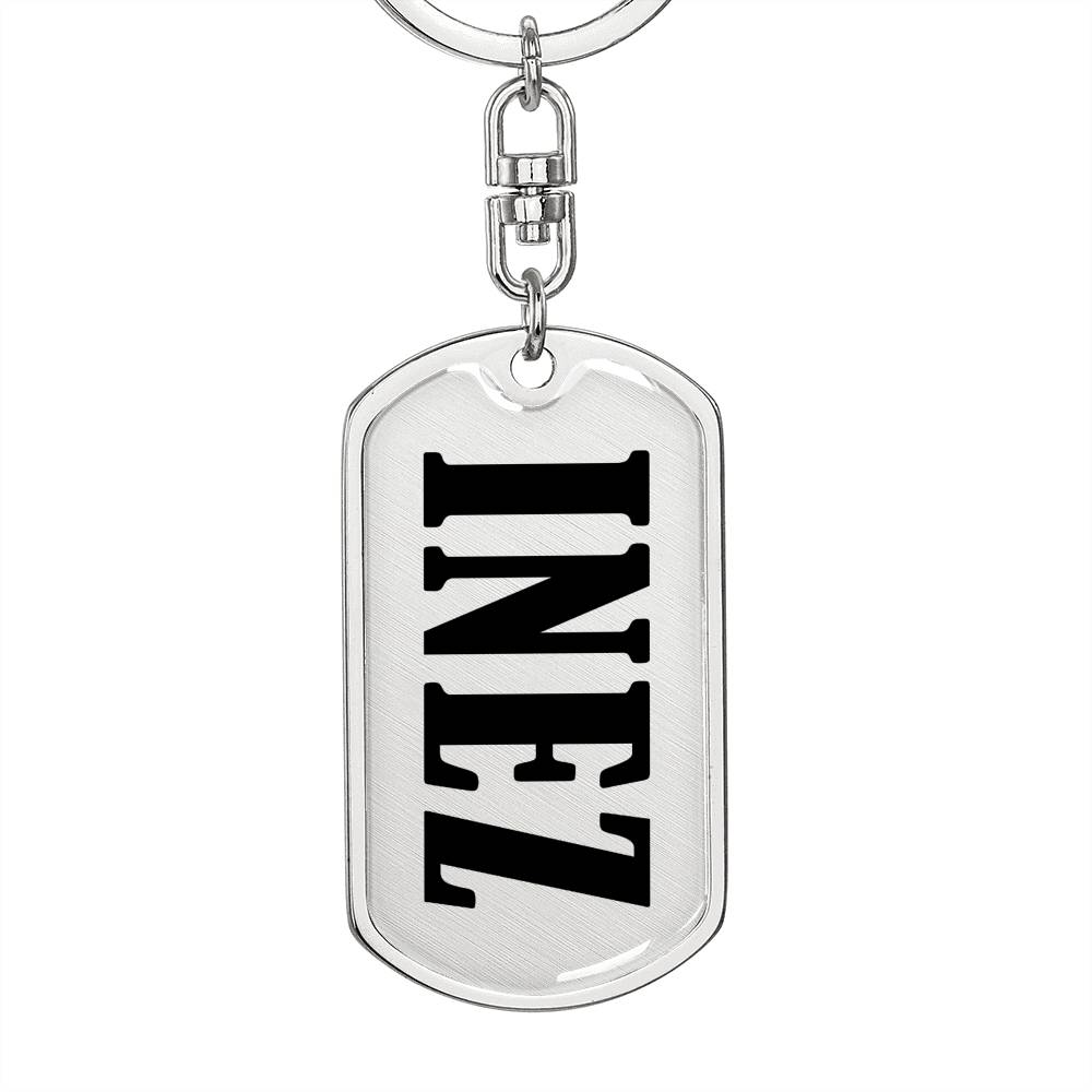 Inez v01 - Luxury Dog Tag Keychain