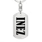 Inez v01 - Luxury Dog Tag Keychain