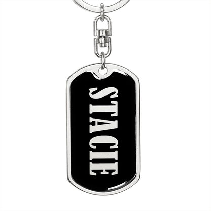 Stacie v02 - Luxury Dog Tag Keychain