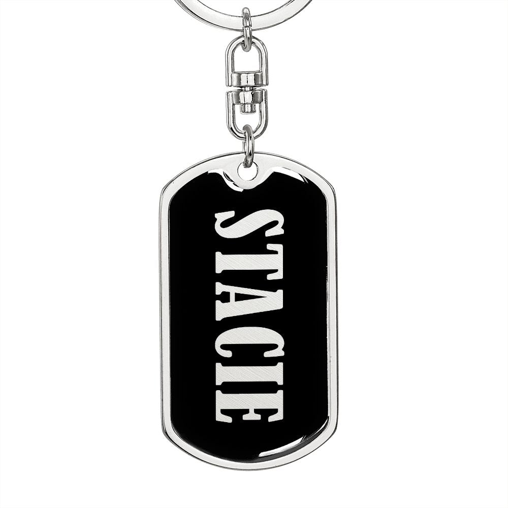 Stacie v02 - Luxury Dog Tag Keychain