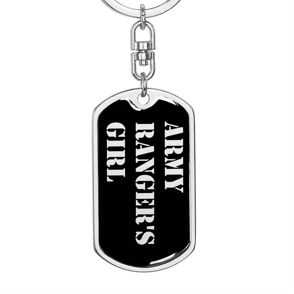 Army Ranger's Girl v2 - Luxury Dog Tag Keychain