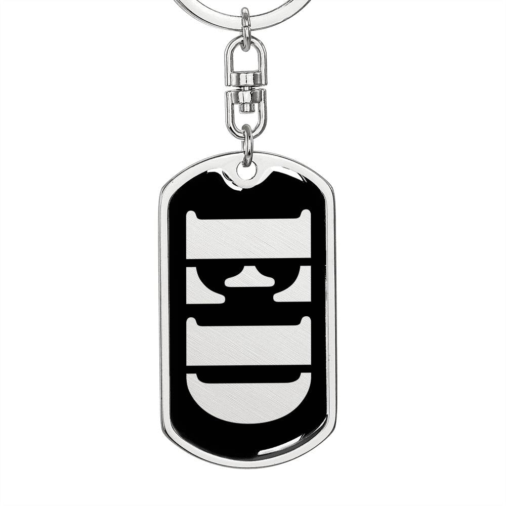 Ed v3 - Luxury Dog Tag Keychain