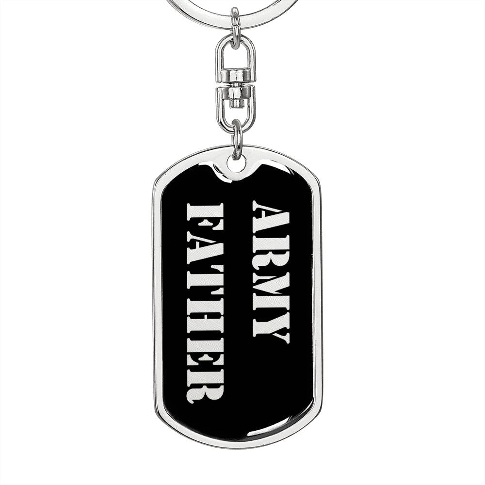 Army Father v2 - Luxury Dog Tag Keychain