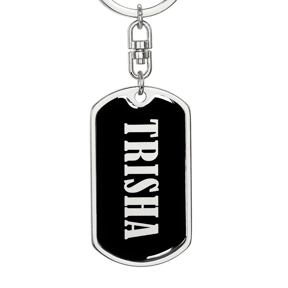 Trisha v02 - Luxury Dog Tag Keychain