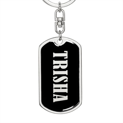 Trisha v02 - Luxury Dog Tag Keychain