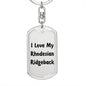 Love My Rhodesian Ridgeback v4 - Luxury Dog Tag Keychain