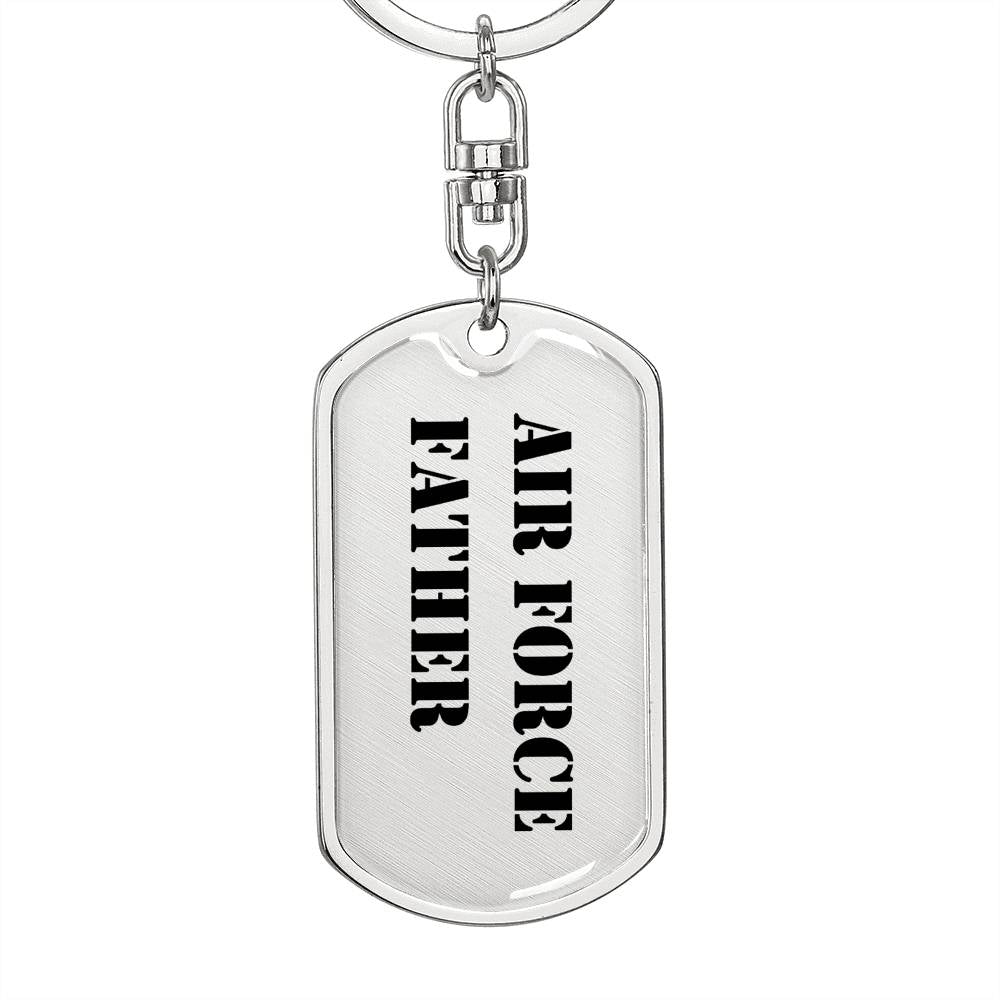 Air Force Father - Luxury Dog Tag Keychain