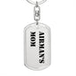 Airman's Mom - Luxury Dog Tag Keychain