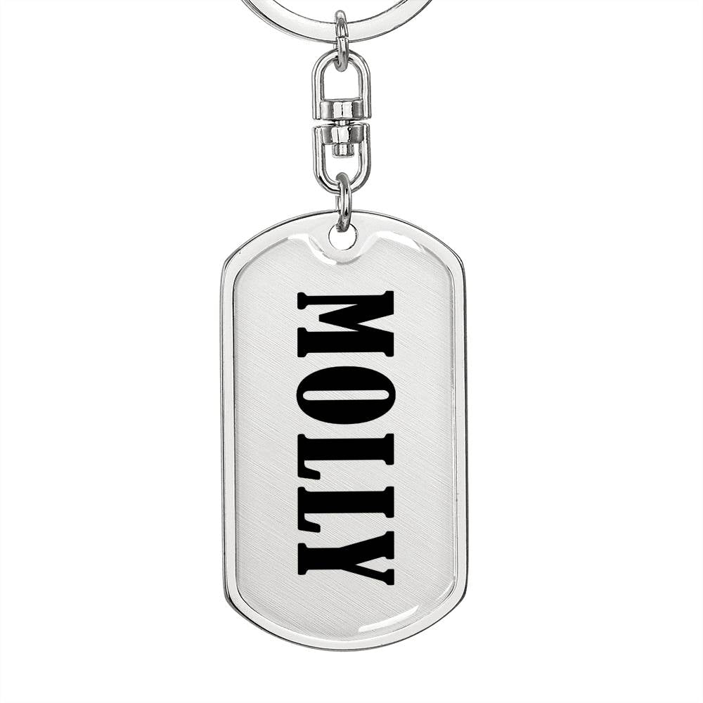 Molly v01 - Luxury Dog Tag Keychain