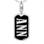 Ann v02 - Luxury Dog Tag Keychain