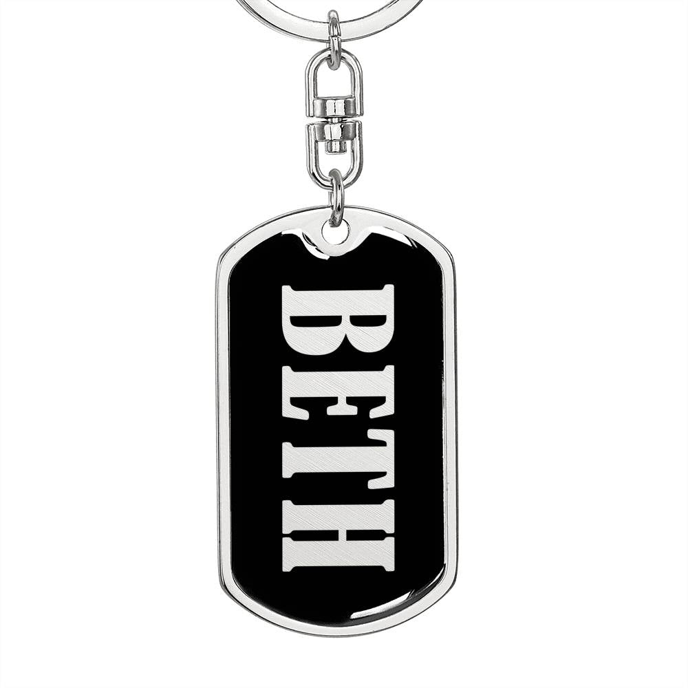 Beth v02 - Luxury Dog Tag Keychain