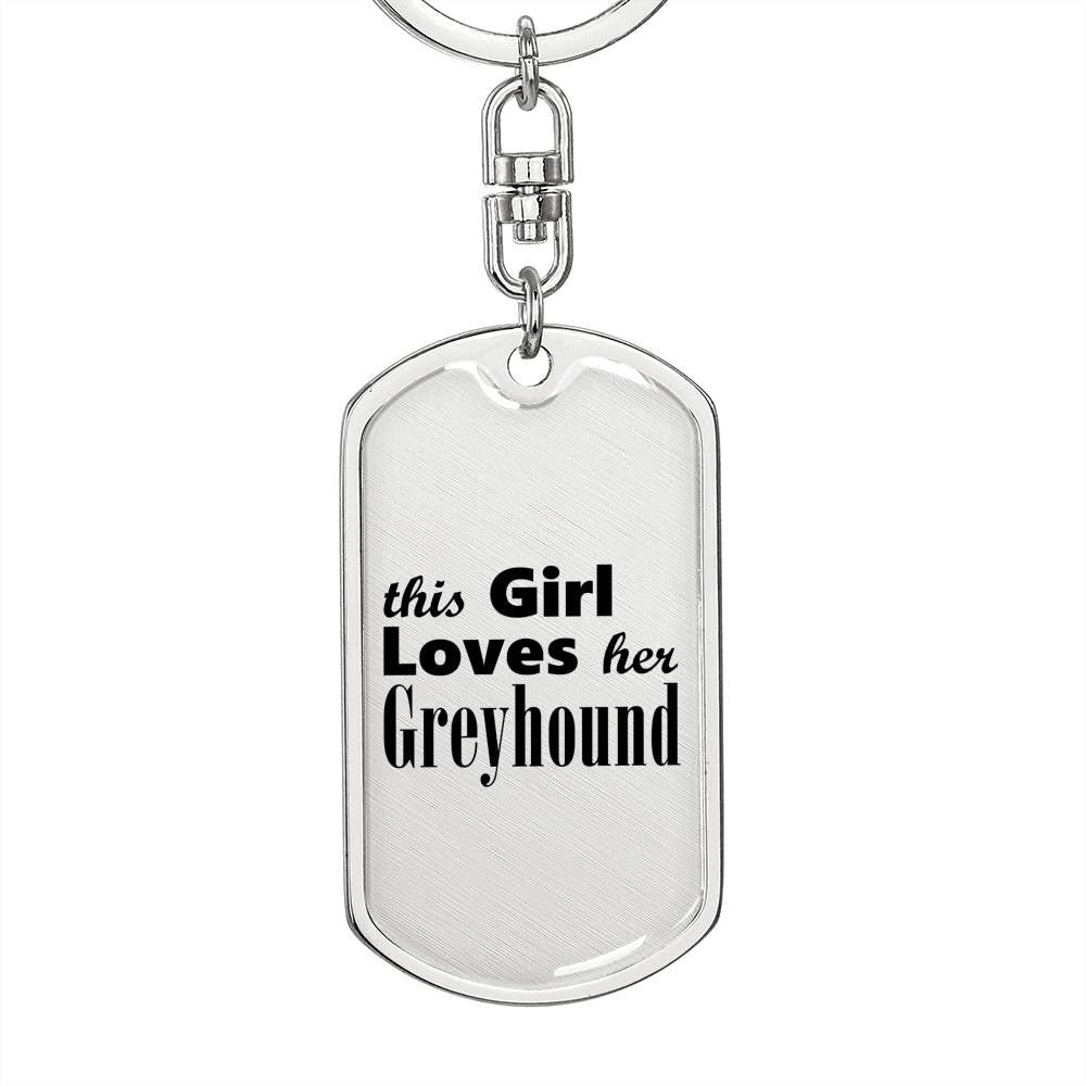 Greyhound - Luxury Dog Tag Keychain