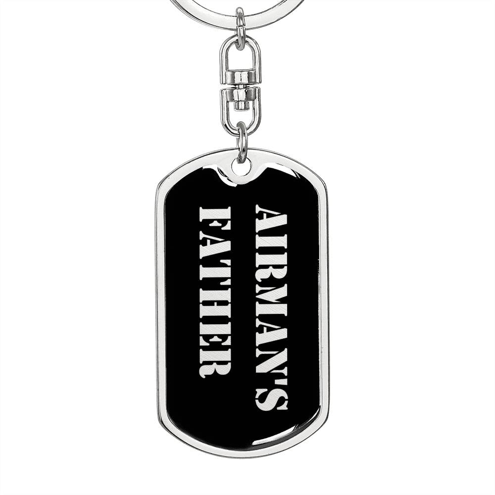 Airman's Father v2 - Luxury Dog Tag Keychain