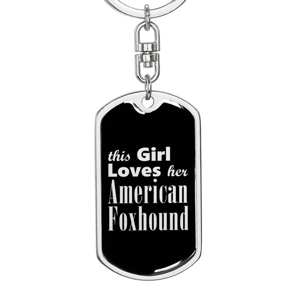 American Foxhound v2 - Luxury Dog Tag Keychain